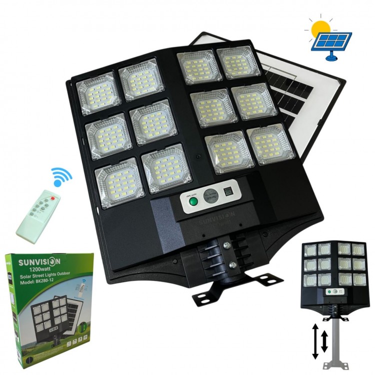 SUNVISION соларен LED прожектор/лампа 1200 W НОВ МОДЕЛ 2026