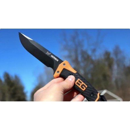 Нож за оцеляване Ultimate Bear Grylls, за къмпинг, 25 см, комплект за оцеляване + кания