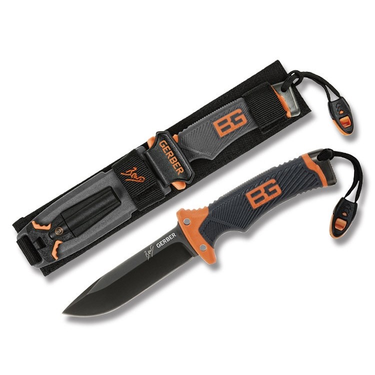 Нож за оцеляване Ultimate Bear Grylls, за къмпинг, 25 см, комплект за оцеляване + кания