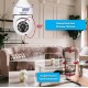 Wifi въртяща се камера -  Kрушка E27 Панорамна камера в LED крушка със сензор за движение и нощно виждане