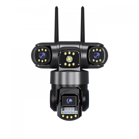 Професионална охранителна камера с три лещи с три екрана Външна ultra HD Wifi 10X увеличениние 16мп 