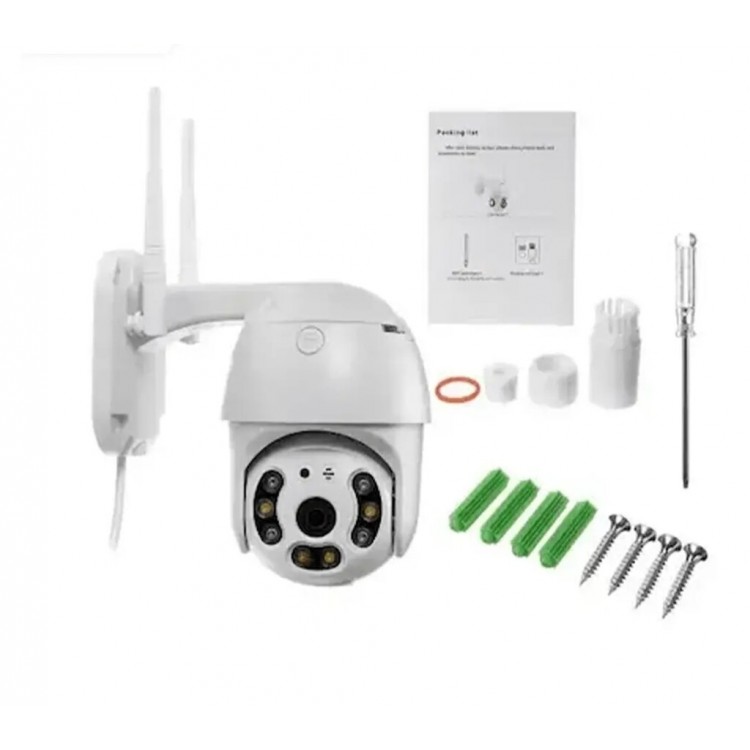 5MP ULTRA HD, Външна WiFi водоустойчива камера , цветно нощно виждане, нотификации, разпознаване на човешка фигура