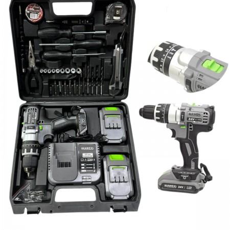Акумулаторен винтоверт (ударен)  36V 8Ah с 30 бр части в куфар StahlMayer 
