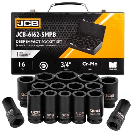 Комплект ударни вложки 16части 1/2″ JCB