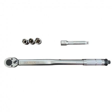 Динамометричен ключ 1/2″ 28-210Nm с вложки и удължение HAWEK