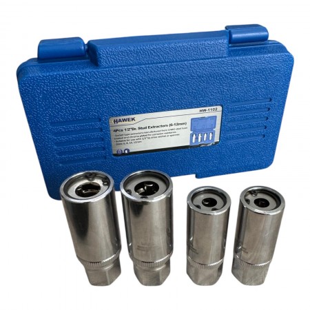 Екстрактори за шпилки к-т 4ч 6-12mm вложки шпилковадачи 1/2″ Hawek