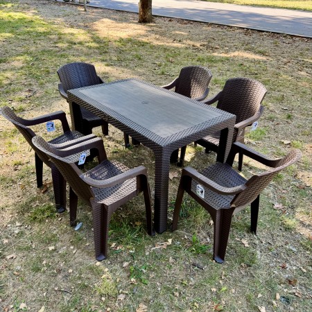Градински комплект - Капри, маса + 6 стола 