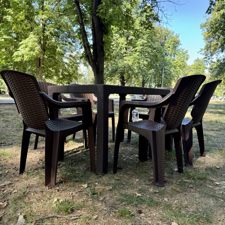 Градински комплект - Капри, маса + 6 стола 