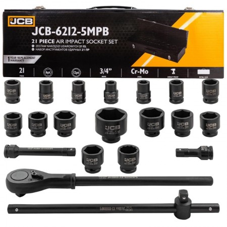 Гедоре ударно, камионско 21 части 3/4″ JCB