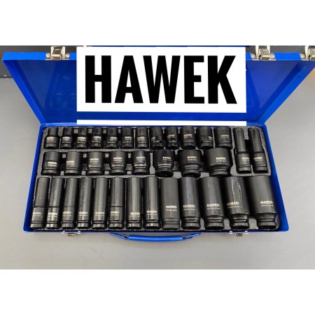 Hawek professional tools немски ковани ударни вложки 1/2 35ч 8-32мм
