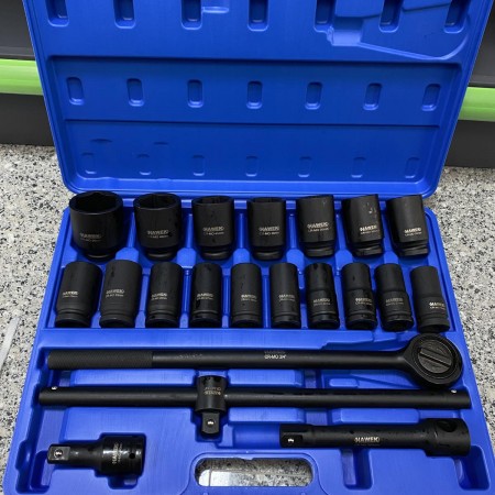HAWEK professional tools - Немско гедоре с ковани дълбоки вложки 21ч 3/4 
