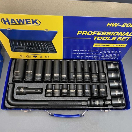 Hawek professional tools немско гедоре с ковани вложки 27ч 1/2 10-24мм