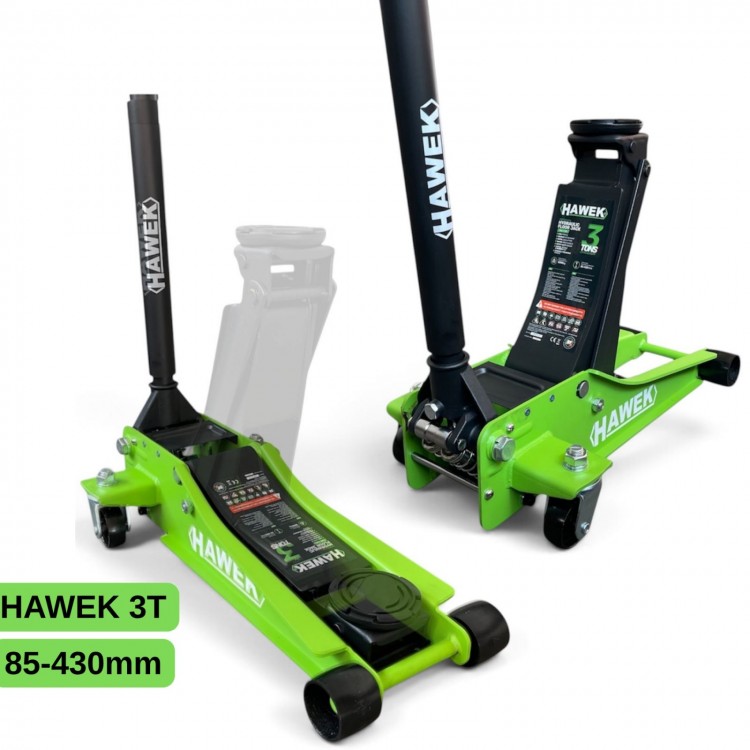 Нископрофилен Крик HAWEK с 2 Помпи 3 тона 85-430мм HAWEK