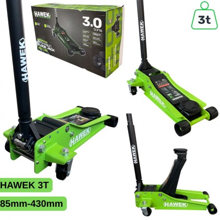 Нископрофилен Крик HAWEK с 2 Помпи 3 тона 85-430мм HAWEK