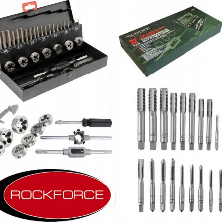 Комплект от 32 части метчици и плашкиRockForce М3-М12 53250