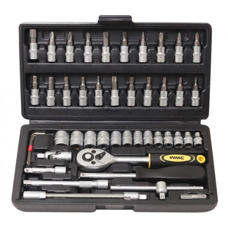 Куфар с инструменти Гедоре 1/4" шестостен 46ч., WMC