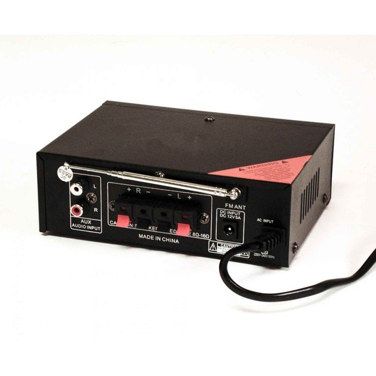 Аудио усилвател SN-555BT, Караоке, Блутууд, FM, SD, USB, BLT, 2x60W, 220VAC