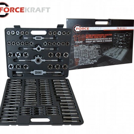 Метчици и плашки Forcekraft 110части