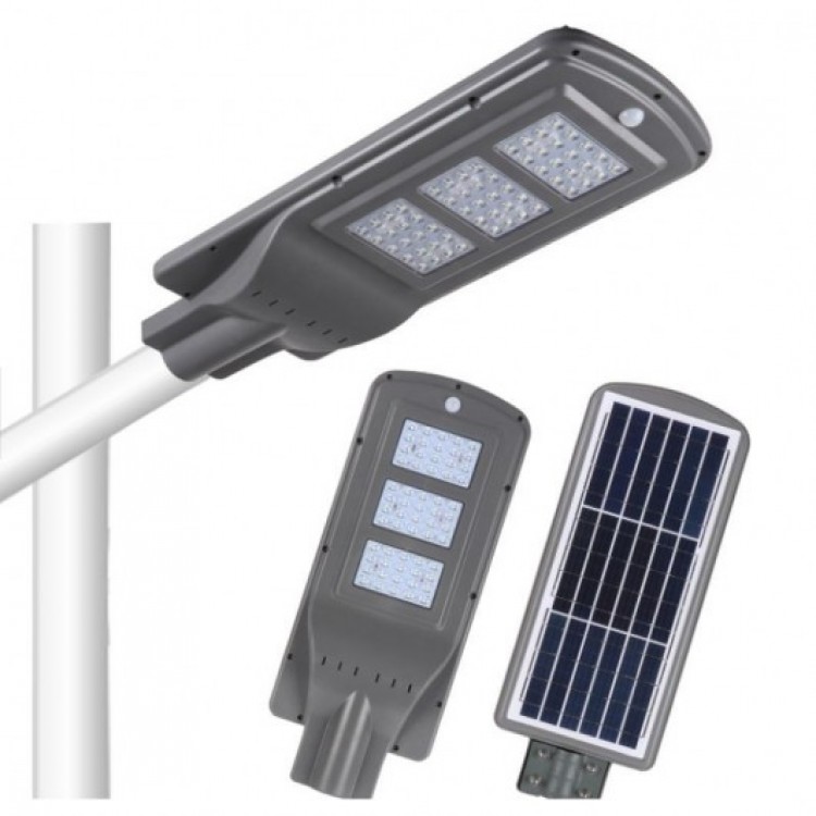 3х 60W Външна Соларна LED лампа със сензор за двжение подходща за улична осветление 