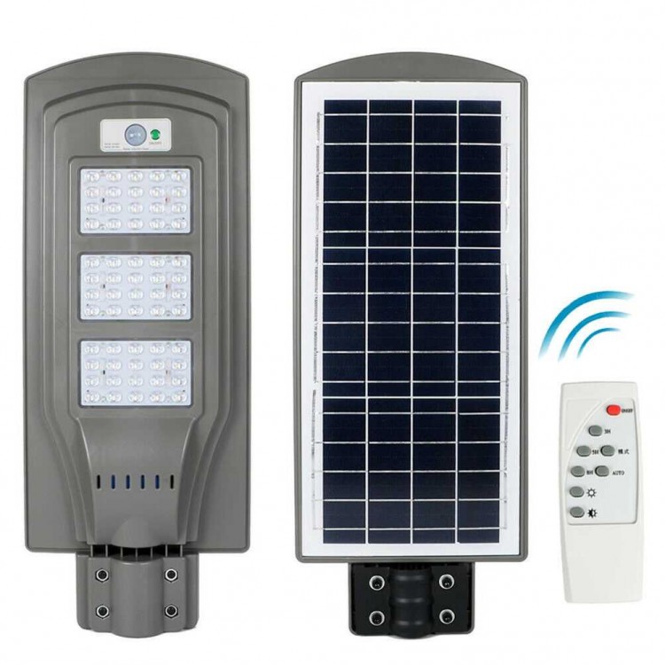 3х 60W Външна Соларна LED лампа със сензор за двжение подходща за улична осветление 
