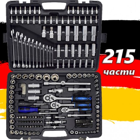 Гедоре KrafTWelle 215 части + ключове 8-22мм