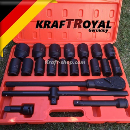 Камионско Гедоре  KraftRoyal 21 части 3/4'' 21-50мм