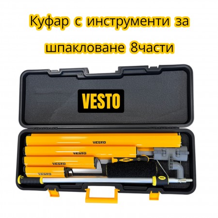 VESTO - Куфар с инструменти за шпакловане - 8 части 