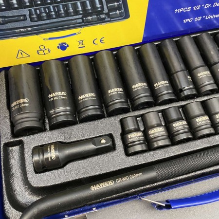 Hawek professional tools немско гедоре с ковани вложки 27ч 1/2 10-24мм