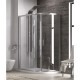 Душ кабина FLORA 650, асиметрична, хром