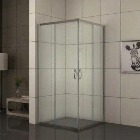 Квадратна душ кабина EASY ASSEMBLE, хром