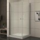 Квадратна душ кабина ICS-109S, мат-хром