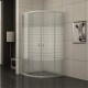 Овална душ кабина EASY ASSEMBLE, хром
