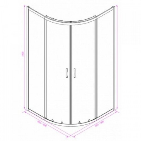 Овална душ кабина EASY ASSEMBLE, в черно
