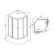 Хидромасажна душ кабина Future Black 2, с високо корито