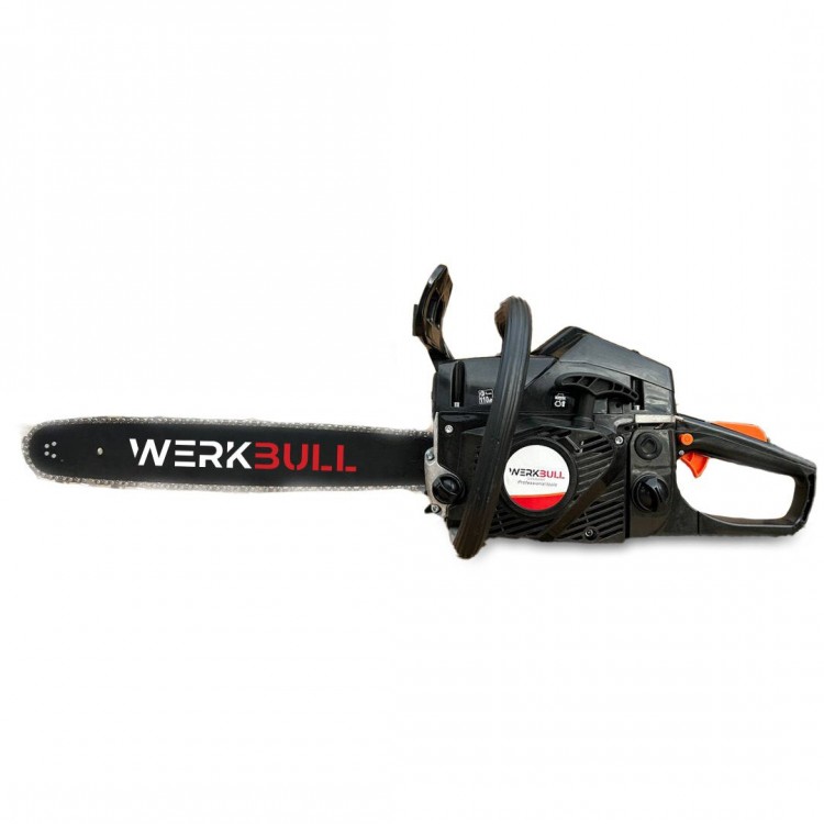 Немска Бензинова резачка за дърва Werk Bull 72куб. 4,5кс. с 55 см шина + две вериги в комплекта 